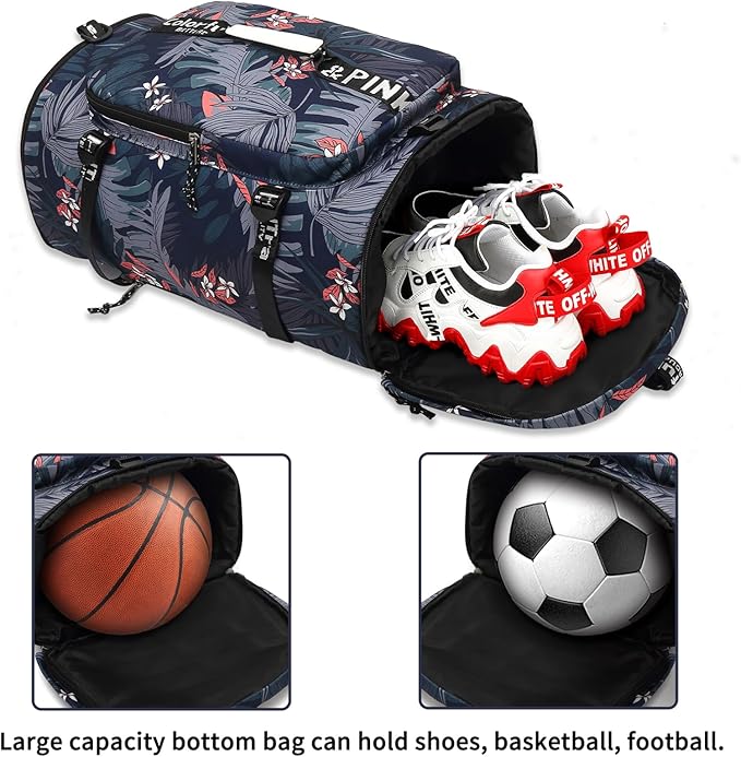 gym duffel bag backpack wrestling bag with shoe compartment 4 kinds of back method waterproof sports walking laptop