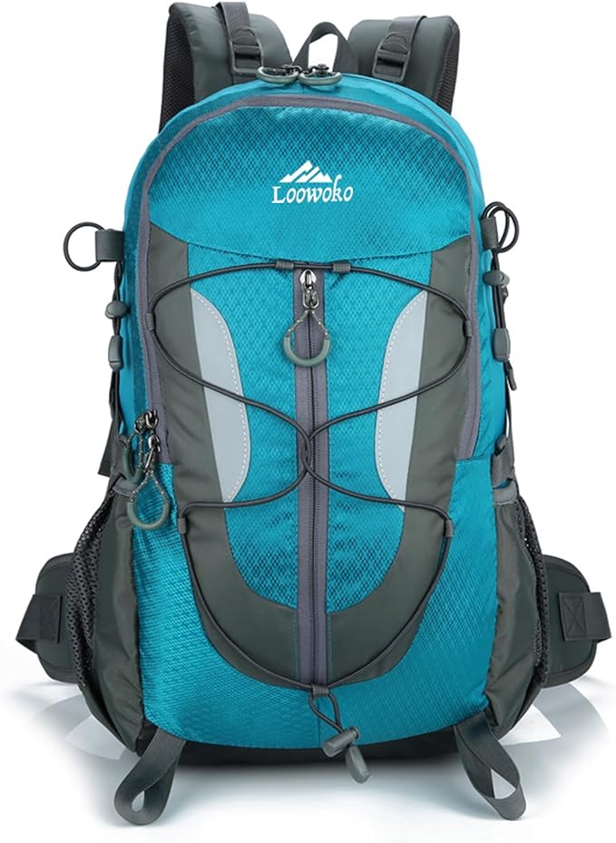 Loowoko Hiking Backpack, 40L Water Resistant Camping Backpack for Men & Women, Lightweight Travel Daypack Bag