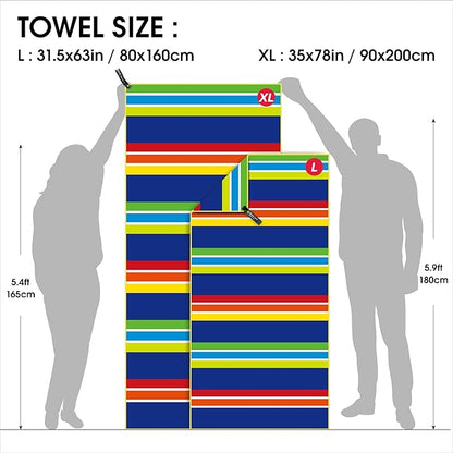 4Monster Microfiber Beach Towel Quick Dry,Super Absorbent Lightweight Travel Towel for Swimmers, Sand Free Camping Towel, Beach Towels for Pool, Swim, Water Sports,Yoga,Gym,Backpacking