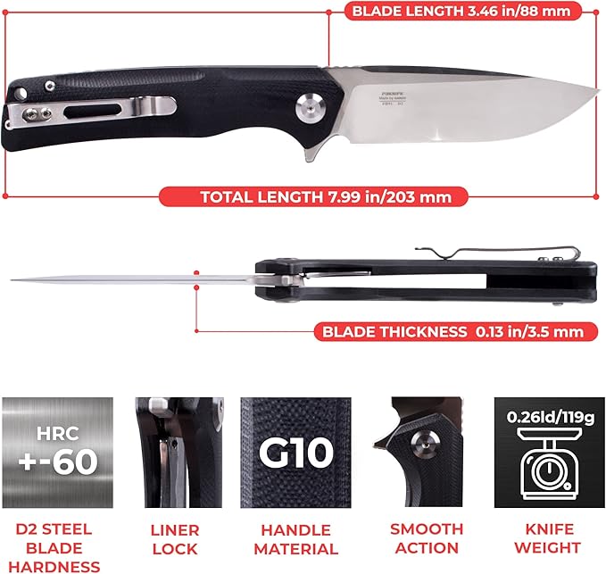 Ganzo Knives Firebird Linerlock Black
