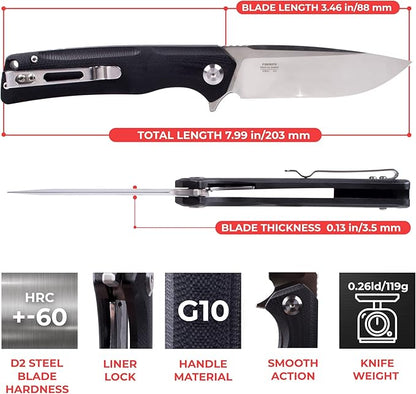 Ganzo Knives Firebird Linerlock Black