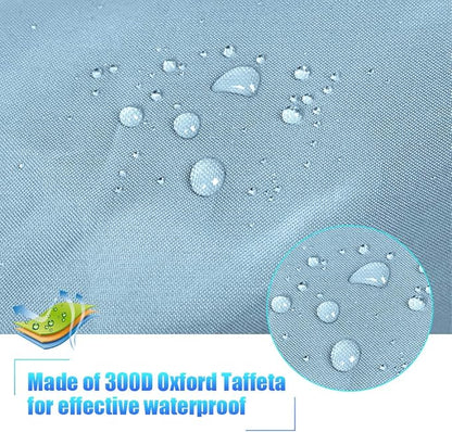 7.8-18ft Waterproof Kayak Canoe Cover-Storage Dust Cover UV Protection Sunblock Shield for Fishing Boat/Kayak/Canoe 7 Sizes [Choose Color] (Light Blue(Upgraded), Suitable for 10.8-12ft Kayak)