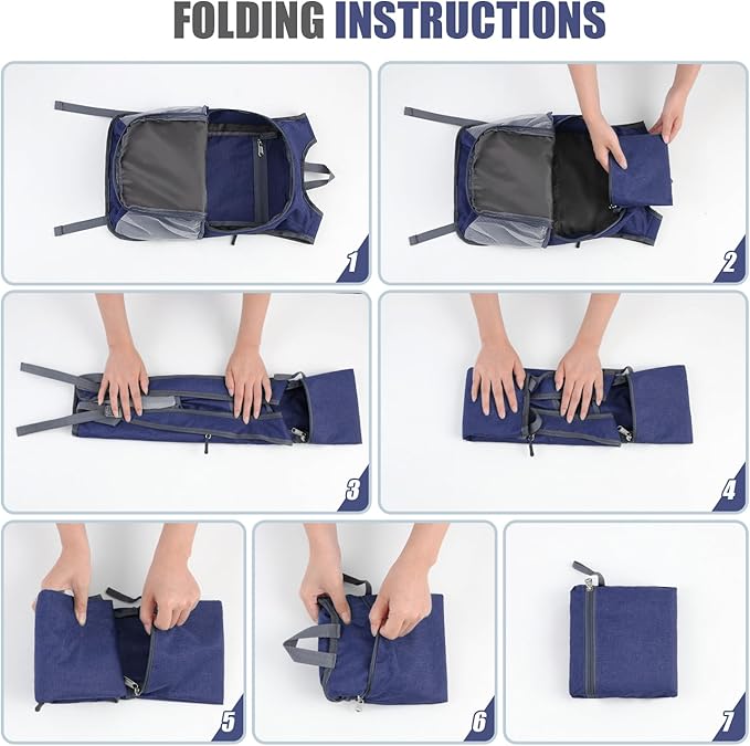 15L Hiking Backpack Small Travel Backpack Lightweight Packable Backpacks Casual Daypack for Women and Men, Blue