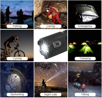 Blacklight Flashlight Kit, 2 in 1 LED UV 395nm Blacklights with 500LM Highlight, 4 Modes, Ultraviolet Torch Light for Pet Urine/Scorpion Detection/Night Fishing/Travel/Camping