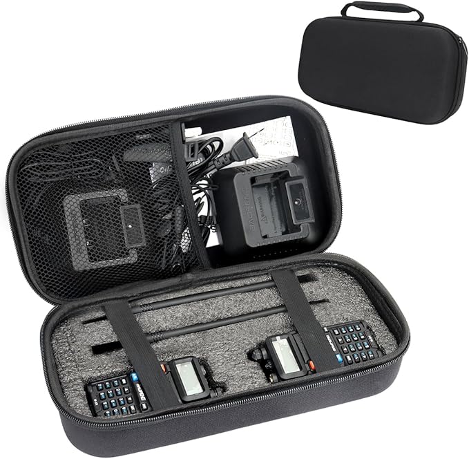BAOFENG Walkie Talkie Case Holder Handheld Ham Radios Hard Storage Carrying Case For UV-5R BF-F8HP GM-15 Pro UV-5RA UV-5R+ Plus UV-5RE GT-5R BF-888S UV-S9 Plus UV-82 And Radio Accessories(Bag Only)