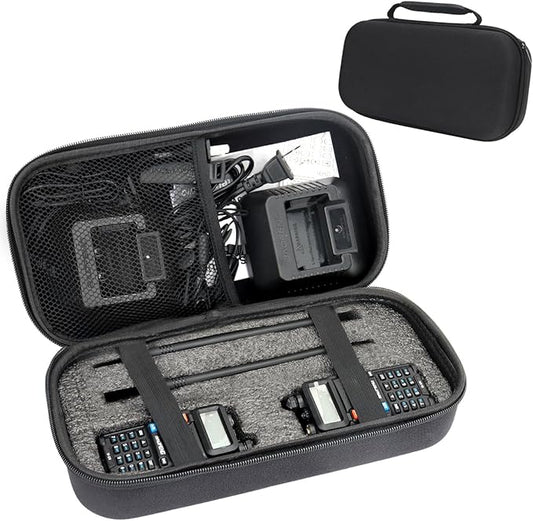 BAOFENG Walkie Talkie Case Holder Handheld Ham Radios Hard Storage Carrying Case For UV-5R BF-F8HP GM-15 Pro UV-5RA UV-5R+ Plus UV-5RE GT-5R BF-888S UV-S9 Plus UV-82 And Radio Accessories(Bag Only)