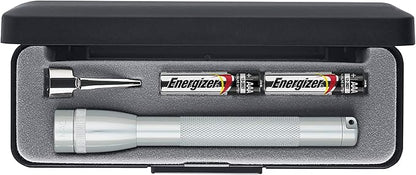 Maglite Mini Incandescent 2-Cell AAA Flashlight in Presentation Box, Silver