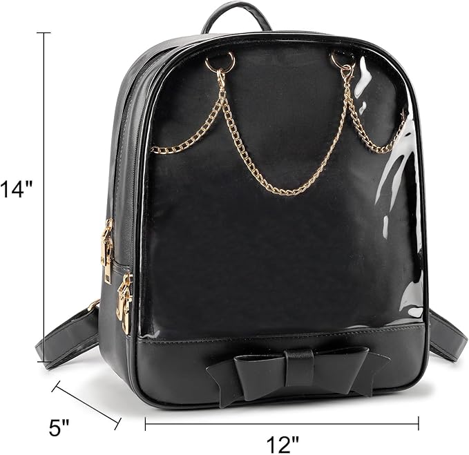 STEAMEDBUN Ita Bag Backpack Bowknot Kawaii Pin Display Backpack Bag with Insert