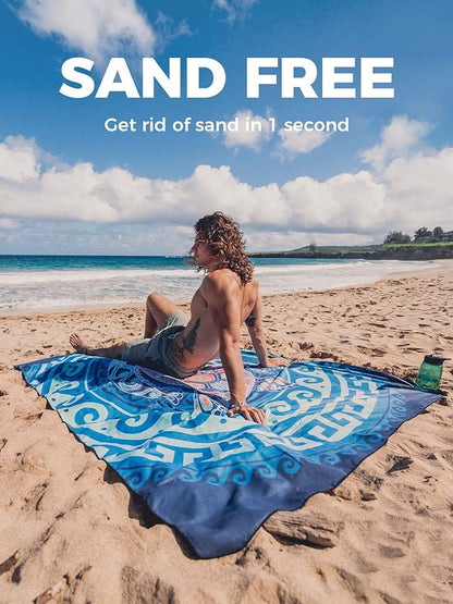 OCOOPA Microfiber Beach Towel Fast Drying, Extra Large 71" x 32" Sand Free Beach Towel Super Lightweight Towels for Swimming Pool, Camping, Picnic, Yoga Gym Sports