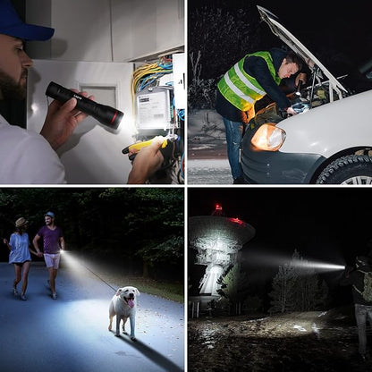 Lepro LED Tactical Flashlight, LE3000 High Lumen Streamlight Torch, 5 Lighting Modes, Zoomable, Water Resistant, Adopted by Osram P9 LED, Powered by AA Battery, for Camping, Running, Emergency