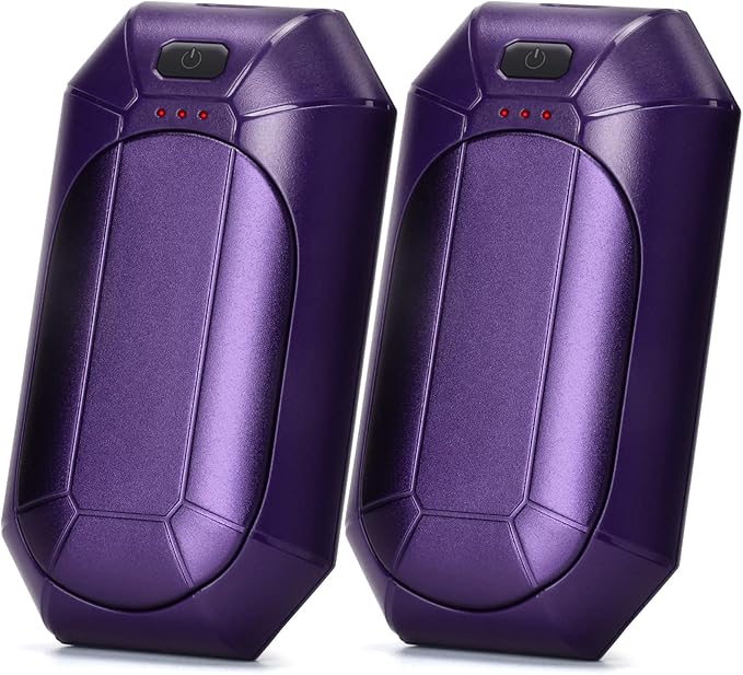 2 Pcs Mini Hand Warmer Rechargeable, 2000mAh*2 Portable Hand Warmer Reusable, 3 Levels Temperature Adjustable 2 in 1 Hand Warmer, Outdoor Indoor Warm Gift for Men Women Children