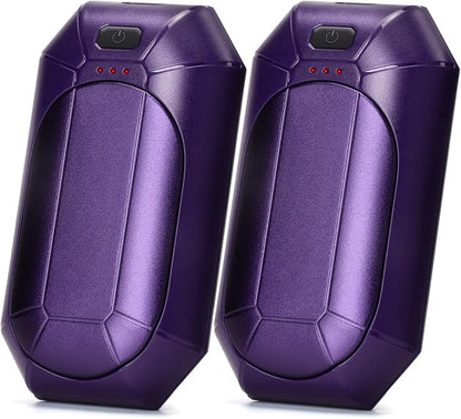 2 Pcs Mini Hand Warmer Rechargeable, 2000mAh*2 Portable Hand Warmer Reusable, 3 Levels Temperature Adjustable 2 in 1 Hand Warmer, Outdoor Indoor Warm Gift for Men Women Children