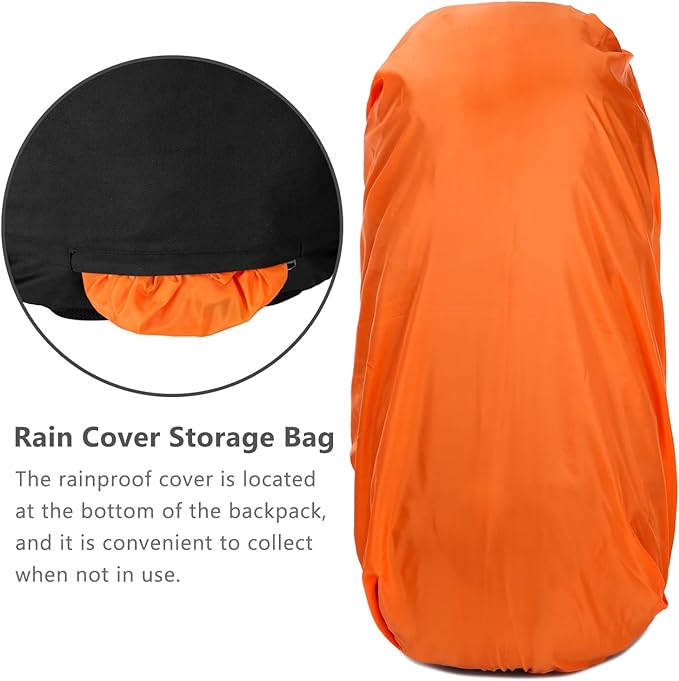 50L Hiking Backpack Men Camping Backpack with rain cover 45l+5l Lightweight Backpacking Backpack Travel Backpack