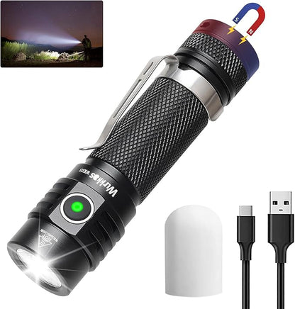 Wurkkos Flashlight WK03-1800 High Lumen Flashlight,SST-40 LED 90CRI 217M 6000K IP68 Waterproof LED Flashlight with Diffuser,EDC Pocket Flashlights 5 Modes for Camping,Home,Emergencies