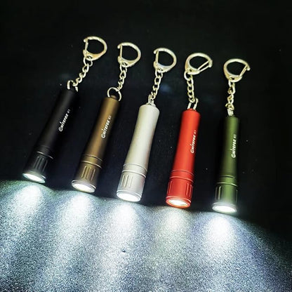 Bright Keychain flashlight K1,high bright 150 lumens,as small flashlight lantern camp lamp light,waterproof torch for EDC,reading,sleep,dog walking,camping,hiking (White)