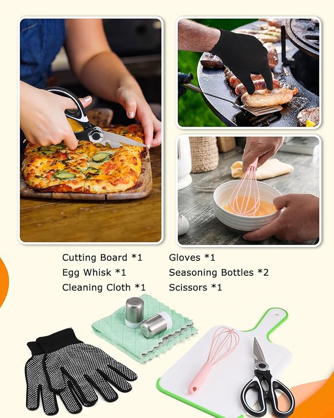 Camping Cooking Utensils Set - 33Pcs/45Pcs Camping Cooking Set Car Camping Essentials Gear for Camp Kitchen Cooking and Grilling, Ideal Gift for RV Tent Camper, Picnics, BBQs