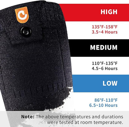 Heated Socks for Men Women - OIGOGOI 5000mAh Rechargeable Electric Heated Socks Foot Warmers 3 Heating Settings with APP Remote Control for Skiing Hiking Camping Running Fishing