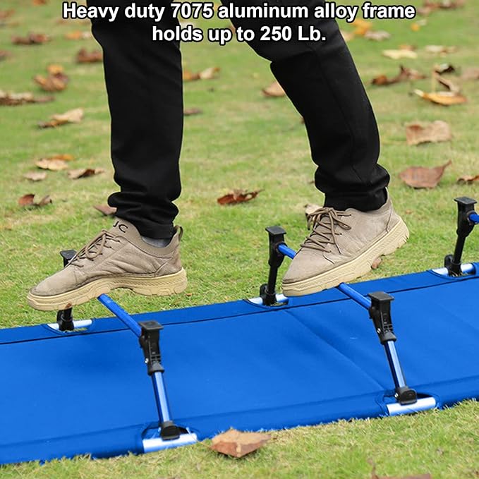 Kids Camping Cot and Toddler Travel Bed | Lightweight and Compact Cots for Sleeping | 5’9” x 27.5” x 5.3” – Portable Folding Cot for Toddler, Kids, Youth and Even Adults