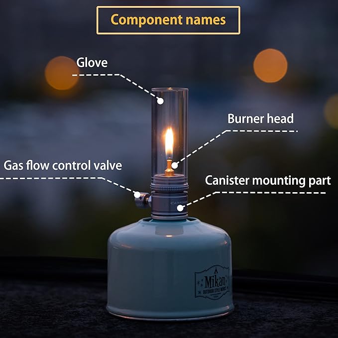 CAMPINGMOON Camping Gas Lantern Gas Candle T-1D