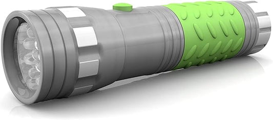Rayovac Mini LED Flashlight with Glow in the Dark Rubber Grip, Metal Tactical Flash Light with Batteries Included - Perfect for Parties, Gifts, Power Outages, Emergency Situations
