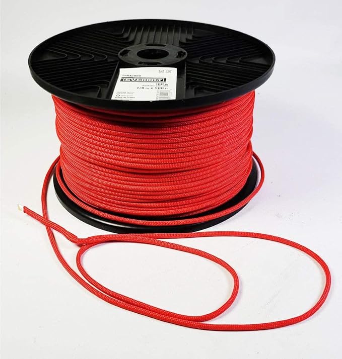 Everbilt Paracord 160 Lb Working Limit 1/8x 500 Ft. Red Roll