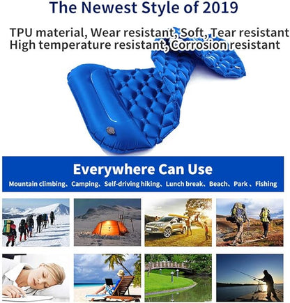 Star Smart Sleeping Pad for Camping Inflatable Backpacking Pad with Pillow, Ultralight Durable Camping Mattress,Hiking Air Mat,Camp Sleep Pad for Hiking Traveling & Outdoor Activities