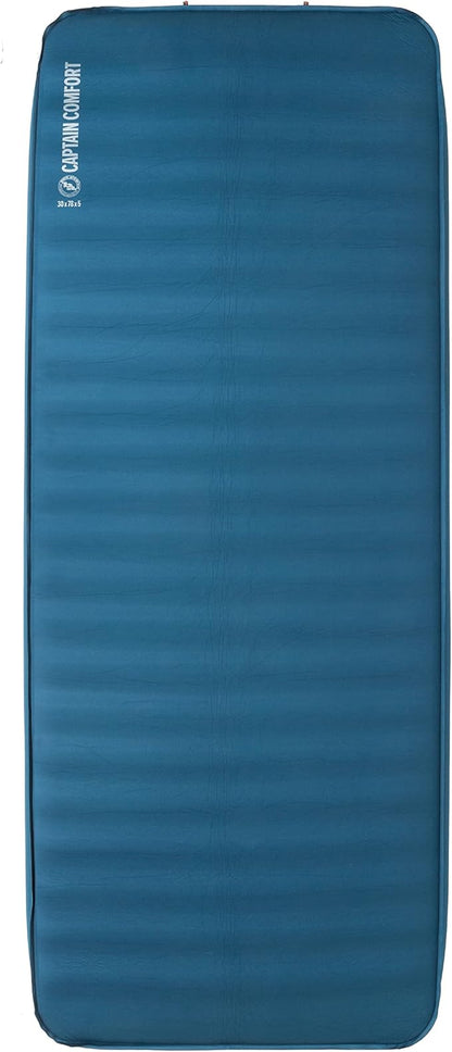 Big Agnes Captain Comfort Deluxe Camp | Supremely Comfortable, All-Weather, Self-Inflating Sleeping Pad
