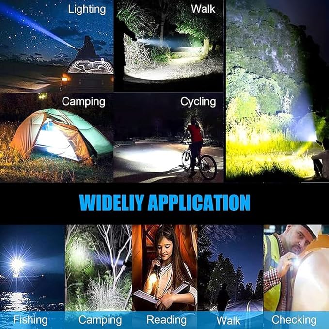 Tactical Flashlights, Bright Zoomable LED Mini Flashlights with High Lumens and 3 Modes, Waterproof Portable Pocket Flash Light for Emergency, Camping, and Outdoor Use (5 Pack)