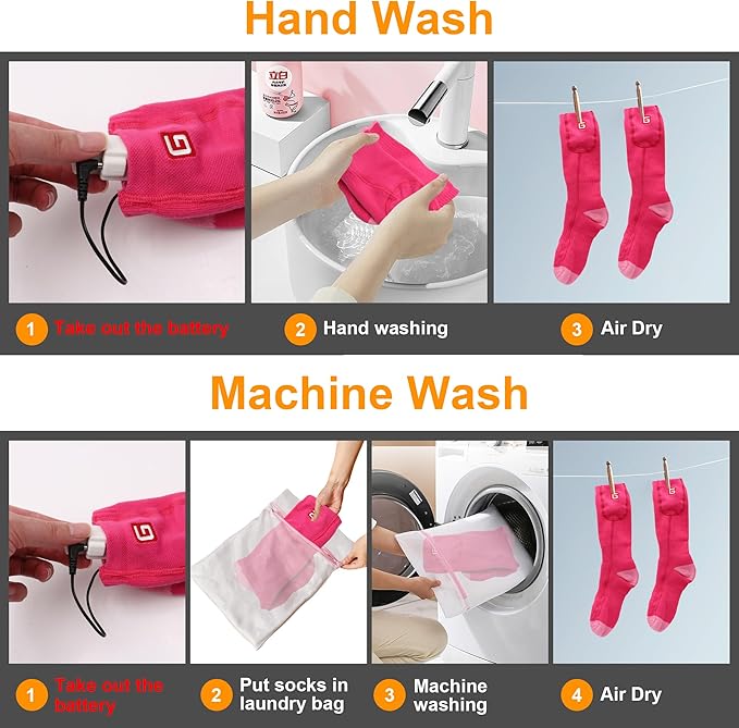 SVPRO Electric Heated Socks Men Women Rechargeable Heating Socks Washable Battery Thermal Foot Warmer Socks Winter Warm Socks