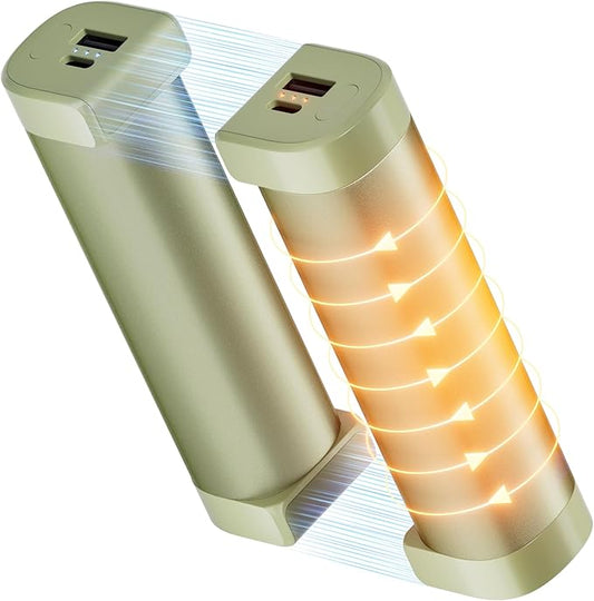 Hand Warmers Rechargeable 2 Pack, Magnetic Electric Hand Warmers, 360°Heating 14Hrs Warmth 3 Levels Temp, Portable 10000mAh Power Bank, Indoors/Outdoors, Raynauds, Golf, Gifts for All