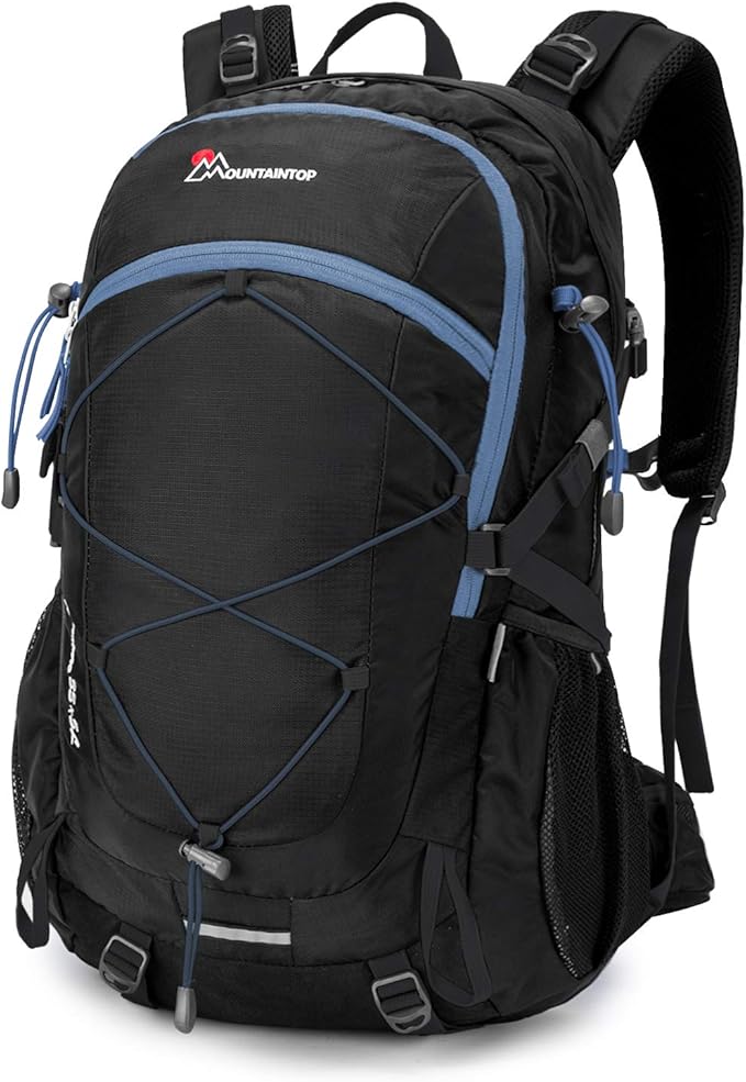 MOUNTAINTOP 40L Hiking Backpack Travel Daypack with Rain Cover for Outdoor Backpacking, Camping