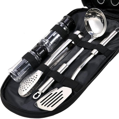 Camping Essentials Camping Accessories Gear Must Haves Camper Tent Camping Kitchen Rv Cooking Set Camping Cooking Utensils Set Supplies Gadgets Outdoor Stove Portable Picnic Gifts BBQ Stuff