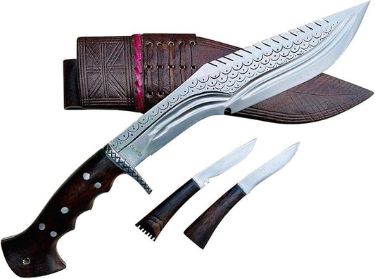 Genuine Kukri Double Edge Dragon Spine 12 inch Full Tang Khukuri - Handmade By Ex Army Khukuri House in Nepal.