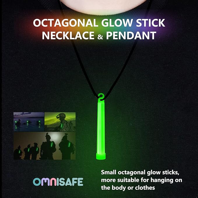 24+24 Ultra Bright Large Glow Sticks & Octagonal Glow Sticks, Multi Use Colourful Glowsticks for Parties, Camping, Emergency Glow Sticks For Blackout, Long-lasting Lighting Waterproof and