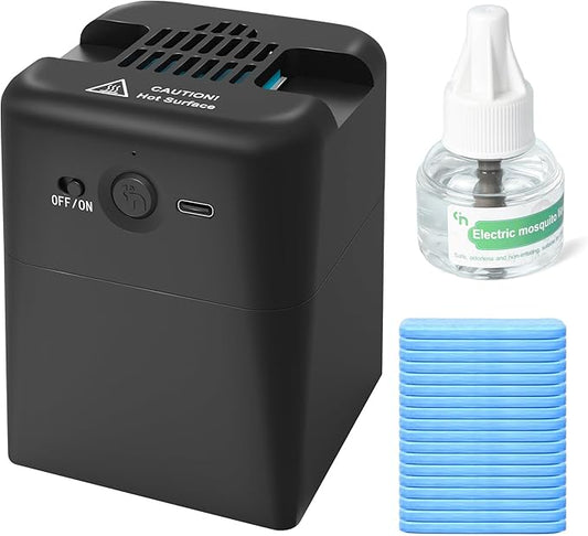Mosquito Repellent Outdoor Patio, Rechargeable Mosquito Repeller Indoor with 20' Mosquito Protection Zone, Includes Mosquito Repellent Refills, for Camping