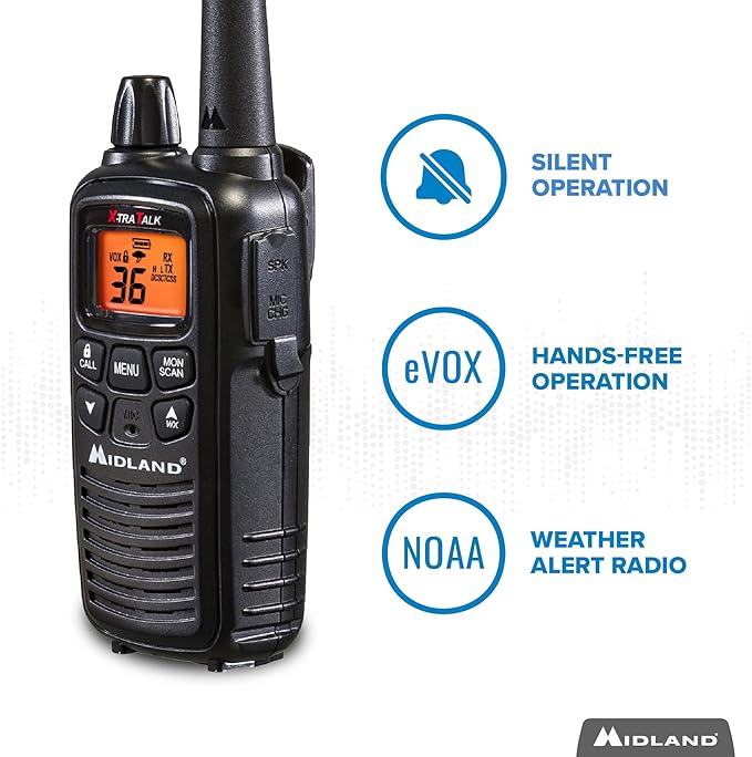 Midland LXT600BBX4 FRS Business Bundle Black 8 Pack with headsets