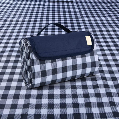 K Y KANGYUN Outdoor Picnic Blanket 80" x 80", Extra Large Beach Blanket, Foldable Lightweight Waterproof Sand Mat, Picnic Blanket for Beach Camping Hiking Park Patio (Dark Blue, 80x80 inch)