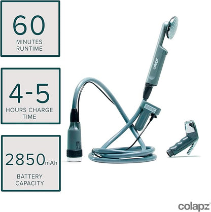 Colapz 12V Camping Shower - High-Pressure Portable Shower Douche - USB Rechargable Outdoor Shower - Camping Essentials