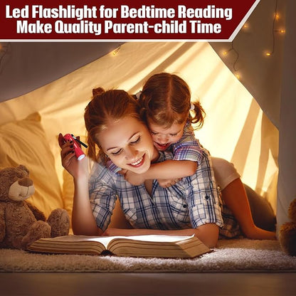 VIHOSE 32 Pcs Mini Flashlights Bulk, Bright Aluminum Handheld Flash Light with Lanyard, Small LED Flashlights for Kids Night Reading Emergency Hurricane Camping Hiking Party Favors(Red)