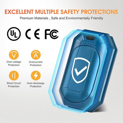 2 Pcs Mini Hand Warmer Rechargeable, 2000mAh*2 Portable Hand Warmer Reusable, 3 Levels Temperature Adjustable 2 in 1 Hand Warmer, Outdoor Indoor Warm Gift for Men Women Children