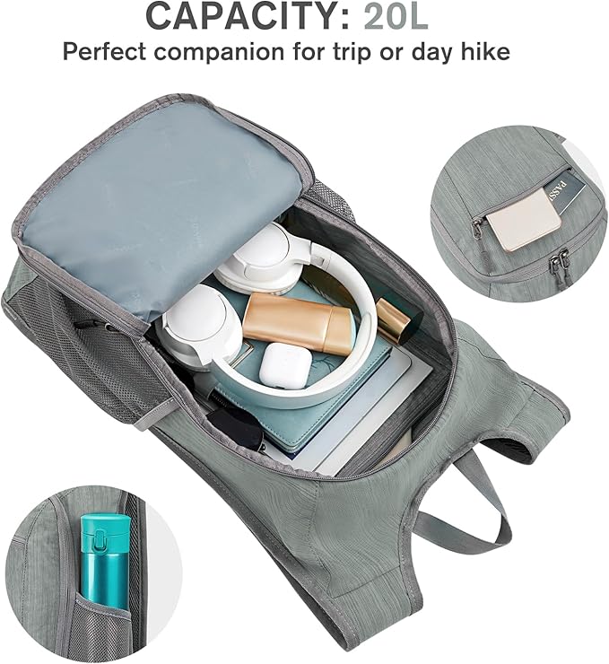 G4Free 10L/15L/20L Hiking Backpack Lightweight Packable Hiking Daypack Small Travel Outdoor Foldable Shoulder Bag