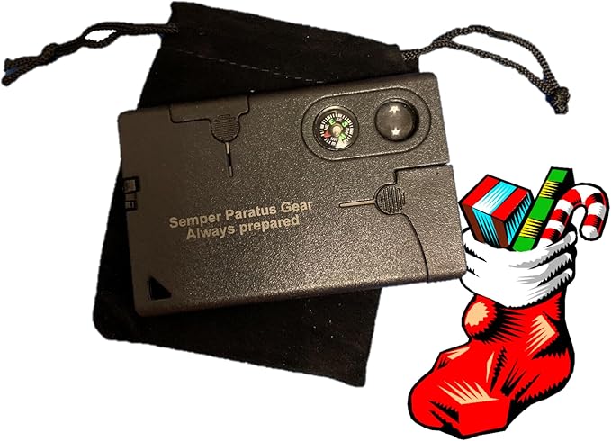 Gifts for men MultiTools - 10 in 1 Credit Card Pocket Multi Tool for everyday use - Home, Work or Outdoors - Holiday Christmas Stocking Stuffers (1 Pack)