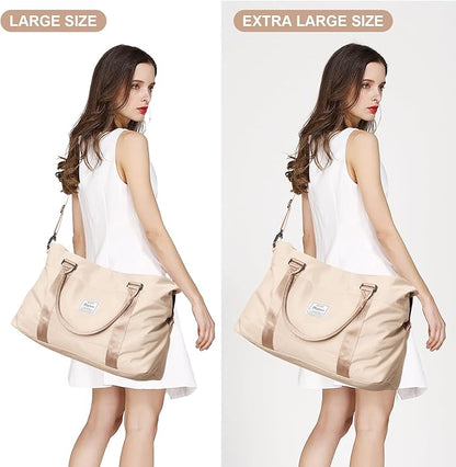 Travel Duffel Bag,Sports Tote Gym Bag,Shoulder Weekender Overnight Bag for Women