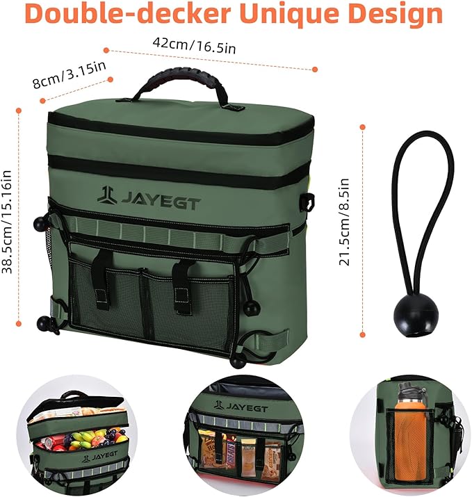 Kayak Cooler Behind Seat - Waterproof Cooler Bag Compatible with Lawn-Chair Seat Kayak，Kayak Accessories Camping Cooler, Portable Ice Chest for Fishing, Beach,Picnic, Trips