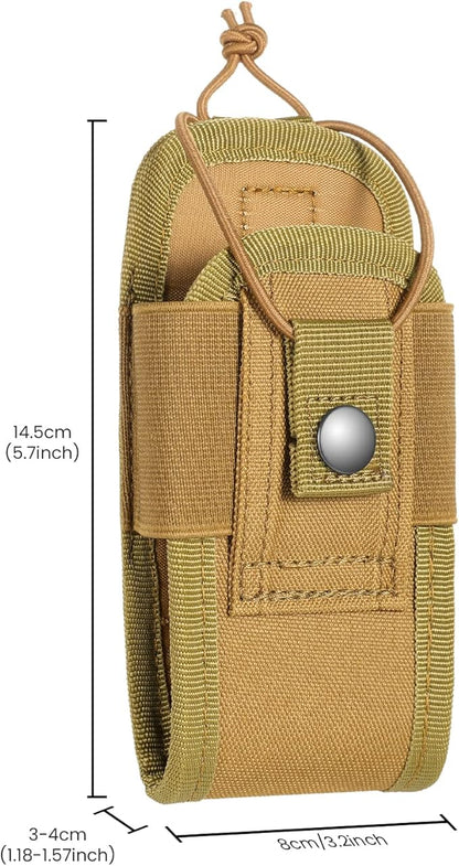 FRTKK Tactical Radio Holder Radio Holster Molle Radio Pouch Universal Radio Case Military Heavy Duty Radio Bag for Police Firefighter Two Ways Walkie Talkies Vest
