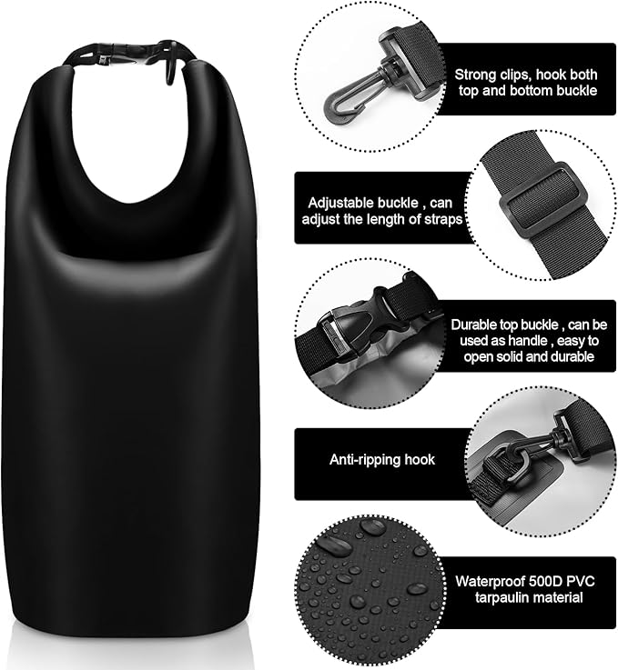 2 Sets Bear Food Bag Hanging System Ultralight Food Bag Hanging System Include 10 L Waterproof Bear Bag for Food Backing, Pulley System, Nylon Ropes and Clips for Camping Backpacking