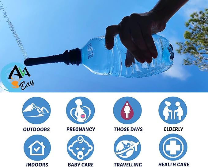 3pcs Portable Travel Bidet I Easy-to-use Portable Bidet I Compatible with Most Bottles I Peri Bottle for Postpartum Care I Portable Bidet for Toilet, Washing, Personal Hygiene and Travel