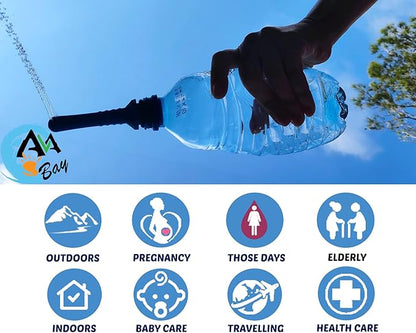 3pcs Portable Travel Bidet I Easy-to-use Portable Bidet I Compatible with Most Bottles I Peri Bottle for Postpartum Care I Portable Bidet for Toilet, Washing, Personal Hygiene and Travel
