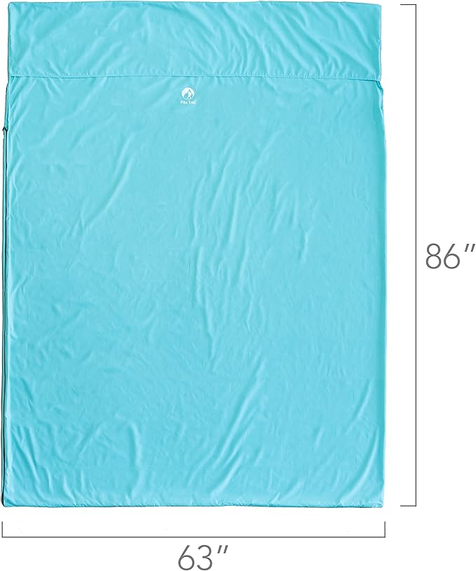 Pike Trail Sleeping Bag Liner – Travel and Camping Sheet, Lightweight and Compact Insert with Full Length Zipper and Guarantee