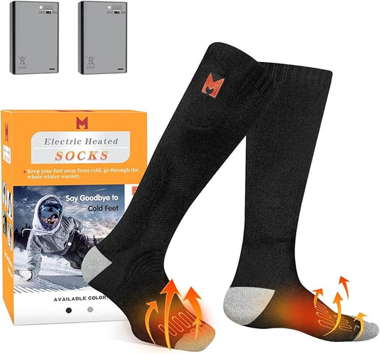 Heated Socks, Electric Heated Socks for Men Women, Battery Heated Socks for Skiing Camping Cycling Hunting Fishing Outdoor Warm Winter